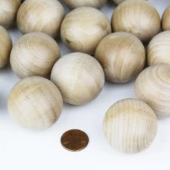 Vase Market 20 Pcs Natural Unfinished Wood Ball Sphere D-1.5" (Multiple Packing) -vasemark Shop 1 5 inch wood balls vfwbt015 1