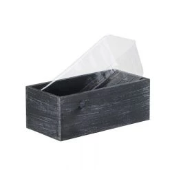 Vase Market Wood Rectangle Black Planter Box W/ Plastic Liner H-4" Open-10"x5" (Multiple Packing) 9 Vase Market Wood Rectangle Black Planter Box W/ Plastic Liner H-4" Open-10"x5" (Multiple Packing) -vasemark Shop 2 1 2