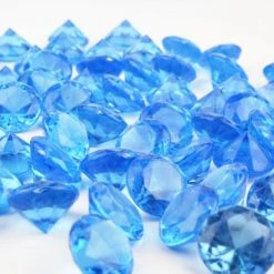 Vase Market 12 Lbs Acrylic Light Blue Diamond Vase Fillers 1" Wedding Gems Table Scatter (Approx. 720 Pcs)