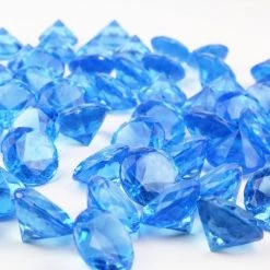 Vase Market 12 Lbs Acrylic Light Blue Diamond Vase Fillers 1" Wedding Gems Table Scatter (Approx. 720 Pcs) -vasemark Shop acrylic diamond violet vfac005lb