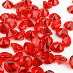 Vase Market 12 Lbs Acrylic Red Diamond Vase Fillers 1" Wedding Gems Table Scatter (Approx. 720 Pcs) -vasemark Shop acrylic diamond violet vfac005r 2