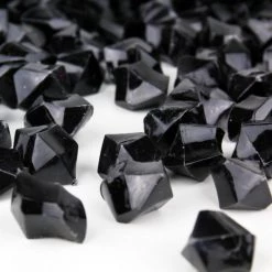 Vase Market 12 Lbs Acrylic Ice Rock Crystal 1" Black Clear Vase Fillers , Available In 24 Lbs -vasemark Shop acrylic ice rocks vfac002bk 4