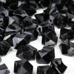 Vase Market 12 Lbs Acrylic Ice Rock Crystal 1" Black Clear Vase Fillers , Available In 24 Lbs -vasemark Shop acrylic ice rocks vfac002bk 5