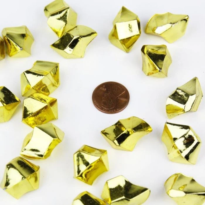 Vase Market 12 Lbs Acrylic Ice Rock Crystal 1" Large Gold Vase Fillers , Available In 24 Lbs 6 Vase Market 12 Lbs Acrylic Ice Rock Crystal 1" Large Gold Vase Fillers , Available In 24 Lbs - Image 6