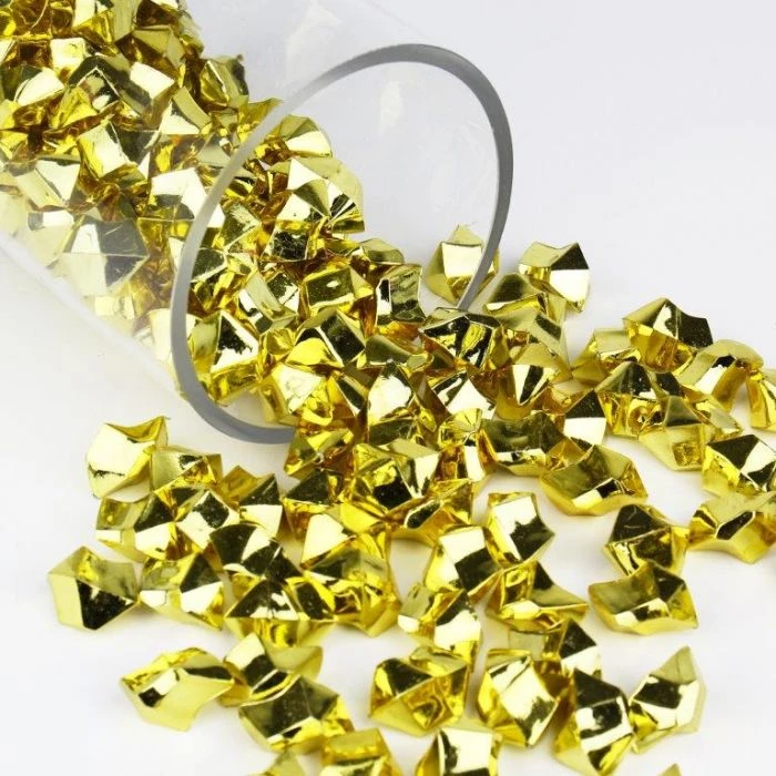 Vase Market 12 Lbs Acrylic Ice Rock Crystal 1" Large Gold Vase Fillers , Available In 24 Lbs 10 Vase Market 12 Lbs Acrylic Ice Rock Crystal 1" Large Gold Vase Fillers , Available In 24 Lbs - Image 10