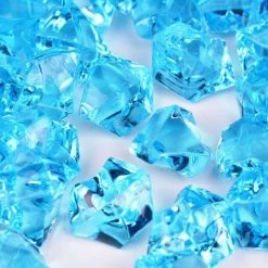 Vase Market 12 Lbs Acrylic Ice Rock Crystal 1" Light Blue Vase Fillers , Available In 24 Lbs -vasemark Shop acrylic ice rocks vfac002lb 6 1
