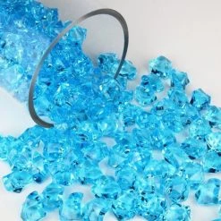 Vase Market 12 Lbs Acrylic Ice Rock Crystal 1" Light Blue Vase Fillers , Available In 24 Lbs -vasemark Shop acrylic ice rocks vfac002lb 1