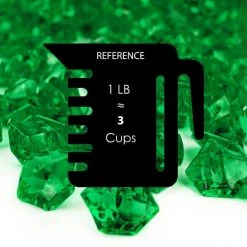 Vase Market 12 Lbs Acrylic Ice Rock Crystal 1" Large Green Vase Fillers , Available In 24 Lbs -vasemark Shop acrylic vase fillers green vfac002g cup
