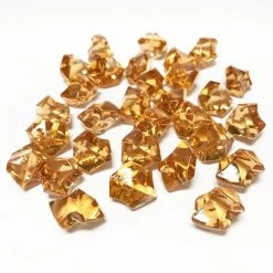 Vase Market 12 Lbs Acrylic Ice Rock Crystal 1" Large Amber Vase Fillers , Available In 24 Lbs -vasemark Shop acrylic vase fillers vfac002am