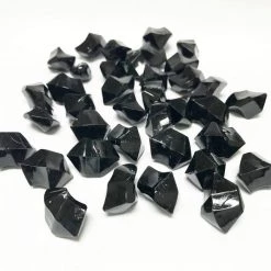 Vase Market 12 Lbs Acrylic Ice Rock Crystal 1" Black Clear Vase Fillers , Available In 24 Lbs -vasemark Shop acrylic vase fillers vfac002bk