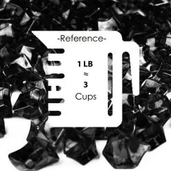Vase Market 12 Lbs Acrylic Ice Rock Crystal 1" Black Clear Vase Fillers , Available In 24 Lbs -vasemark Shop acrylic rocks ice vfac002bk cup 1