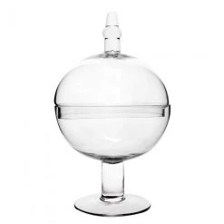 Vase Market Glass Apothecary Jar H-16" D-9" Pedestal Candy Buffet Canister -vasemark Shop apothecary candy buffet jar gaj136 16 1