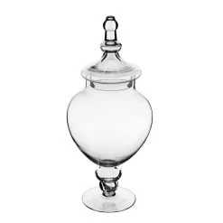 Vase Market Glass Apothecary Jars Set Of 3, H-10", 9.5", 14.75" Candy Buffet Canister -vasemark Shop apothecary jar set of 3 gaj006 111 115 details 05