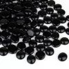 Vase Market 18 Lbs Vase Filler Glass Flat 0.6" Aquarium Gemstones Black, Available In 28 Lbs