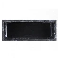 Vase Market Wood Rectangle Planter Box W/ Plastic Liner H-4" Open-13" X 5" (Multiple Packing) -vasemark Shop black wood planter box wpcb051304 bk 04 1000