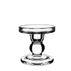 Vase Market Glass Candle Holder H-3.75" With Candle Chimney Sleeves, Pack Of 12 Sets (24 Pcs) -vasemark Shop bubble glass pillar taper candle holder gch201 04 main 02 5 1 1