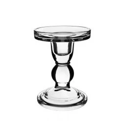 Vase Market Glass Candle Holder H-4.5" D-3.25" Bubble Pillar Taper Candlestick (Multiple Packing) -vasemark Shop bubble glass pillar taper candle holder gch201 05 main 02 2 1
