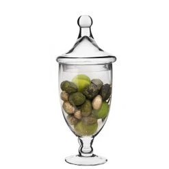 Vase Market Glass Apothecary Jars H-13.5" D-4.75" Candy Buffet Canister (Multiple Packing)