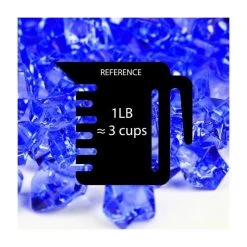 Vase Market 12 Lbs Acrylic Ice Rock Crystal 1" Large Cobalt Blue Vase Fillers , Available In 24 Lbs -vasemark Shop cobalt blue acrylic rocks vfac002b cup