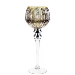 Vase Market Mercury Gold Wavy Etched Glass Candle Holder, Set Of 3 (12", 14", 16") 12 Vase Market Mercury Gold Wavy Etched Glass Candle Holder, Set Of 3 (12", 14", 16") -vasemark Shop crackle mercury gold candle holder gch352s3gd m