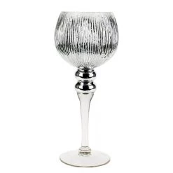 Vase Market Mercury Silver Wavy Etched Glass Candle Holder, Set Of 3 (12", 14", 16") 14 Vase Market Mercury Silver Wavy Etched Glass Candle Holder, Set Of 3 (12", 14", 16") -vasemark Shop crackle mercury silver candle holder gch351s3sl s 1