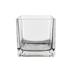 Vase Market Glass Cube Vase H-4" Open-4" Votive Candle Holder (Multiple Packing) -vasemark Shop cube square vase gcb046