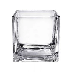 Vase Market Glass Cube Vase H-6" Open-6" Wedding Centerpiece (Multiple Packing) -vasemark Shop cube vase gcb041