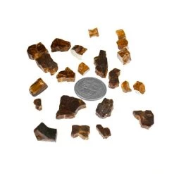 Vase Market 40 Lbs Fire Pit Glass Tempered Fire Glass 1/2" Reflective Golden Tea (Approx 4 Sq. Ft) -vasemark Shop fg050co r coin