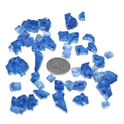 Vase Market 40 Lbs Fire Pit Glass Tempered Fire Glass 1/2" Pacific Blue (Approx 4 Sq. Ft) -vasemark Shop fg050fb coin