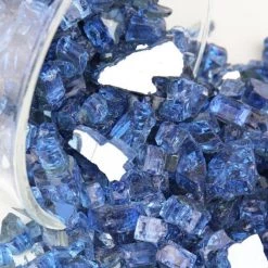 Vase Market 40 Lbs Fire Pit Glass Tempered Fire Glass 1/2" Reflective Pacific Blue (Approx 4 Sq. Ft) -vasemark Shop fire glass pacific blue fg050fb r1