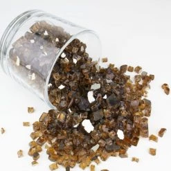 Vase Market 40 Lbs Fire Pit Glass Tempered Fire Glass 1/2" Reflective Golden Tea (Approx 4 Sq. Ft) -vasemark Shop fire glass reflective reflective golden tea fg050co r