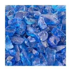 Vase Market 40 Lbs Fire Pit Glass Pebble Style Fire Glass 0.5" - 1" Aqua Blue (Approx 4 Sq. Ft) -vasemark Shop fire pit glass fg070ab 2