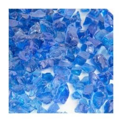 Vase Market 40 Lbs Fire Pit Glass Pebble Style Fire Glass 0.5" - 1" Aqua Blue (Approx 4 Sq. Ft) -vasemark Shop fire pit glass fg070ab 3