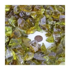 Vase Market 40 Lbs Fire Pit Glass Pebble Style Fire Glass 0.5" - 1" Amber (Approx 4 Sq. Ft) -vasemark Shop fire pit glass fg070am 7