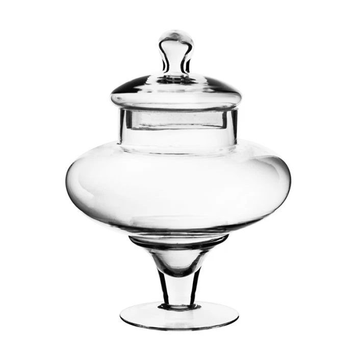 Vase Market Glass Apothecary Candy Buffet Jar Set Of 3. H-10",14.75",22" 2 Vase Market Glass Apothecary Candy Buffet Jar Set Of 3. H-10",14.75",22" - Image 2