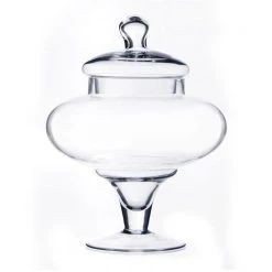 Vase Market Glass Apothecary Jar Set Of 3. H-10", 9.5" Candy Buffet Canister -vasemark Shop gaj108 10.1.800 1 1