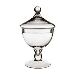Vase Market Glass Apothecary Jars Set Of 3, H-10", 9.5", 13.5" Candy Buffet Canister -vasemark Shop gaj111 1