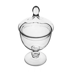 Vase Market Glass Apothecary Jar H-9.5" D-5" Candy Buffet Canister (Multiple Packing) -vasemark Shop gaj111 details 01