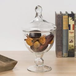 Vase Market Glass Apothecary Jar Set Of 3. H-10", 9.5" Candy Buffet Canister -vasemark Shop gaj111 lifestyle 01 2 1