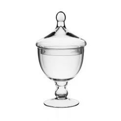 Vase Market Glass Apothecary Jar Set Of 3. H-10", 9.5" Candy Buffet Canister -vasemark Shop gaj111 main 01 2 1