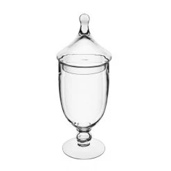 Vase Market Glass Apothecary Jars Set Of 3. H-13.5", 16.5", 10" Candy Buffet Canister -vasemark Shop gaj112 113 134 details 05