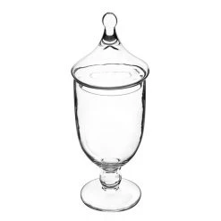 Vase Market Glass Apothecary Jar Set Of 3. H-16.5", 14.75", 10" -vasemark Shop gaj113 details 01 3