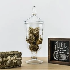 Vase Market Glass Apothecary Jar H-16.5" D-5.75" Candy Buffet Canister -vasemark Shop gaj113 lifestyle 01