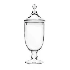 Vase Market Glass Apothecary Jar Set Of 3. H-16.5", 14.75", 10" -vasemark Shop gaj113 main 01 3