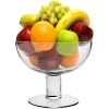 Vase Market Glass Footed Compote Fruit Bowl. H-8" D-9" Pedestal, Pack Of 2 Pcs