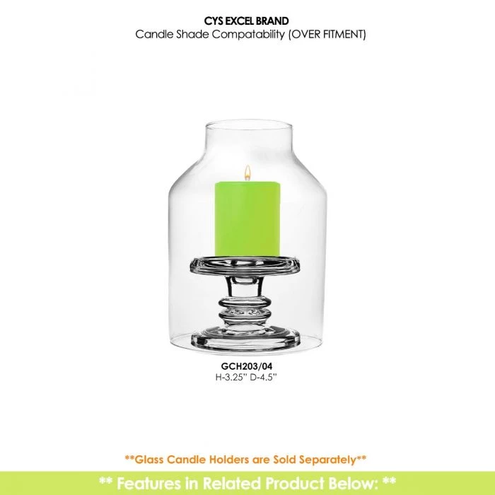 Vase Market Glass Hurricane Chimney H-8" D-5.75" Lamp Shade Open Ended Cover, Pack Of 6 Pcs 3 Vase Market Glass Hurricane Chimney H-8" D-5.75" Lamp Shade Open Ended Cover, Pack Of 6 Pcs - Image 3