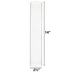 Vase Market Glass Candle Holder H-3.75" With 14" Candle Chimney Sleeves, Pack Of 12 Sets (24 Pcs) -vasemark Shop gch02514 dim 2000