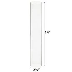 Vase Market Glass Candle Holder H-5.5" With 14" Candle Chimney Sleeves, Pack Of 12 Sets (24 Pcs) 14 Vase Market Glass Candle Holder H-5.5" With 14" Candle Chimney Sleeves, Pack Of 12 Sets (24 Pcs) -vasemark Shop gch02514 dim 2000 11