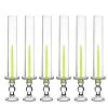 Vase Market Glass Candle Holder H-5.5" With 18" Candle Chimney Sleeves, Pack Of 12 Sets (24 Pcs)
