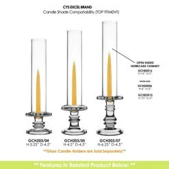 Vase Market Hurricanes Candle Shade H-16" D-3" Chimney Tubes Cover (Multiple Packing) 9 Vase Market Hurricanes Candle Shade H-16" D-3" Chimney Tubes Cover (Multiple Packing) -vasemark Shop gch03016 gch203 3